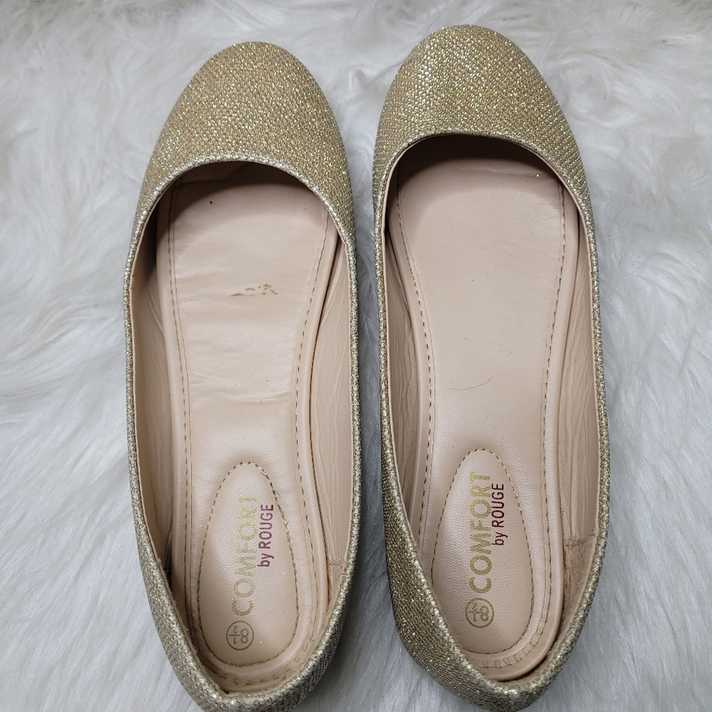 Comfort by Rouge Gold Glitter Flats - Picture 7 of 7